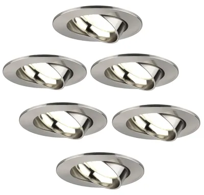 Produktbild von Ledvion 6er Set LED Einbaustrahler Rund 3W dimmbar Neutralweiss