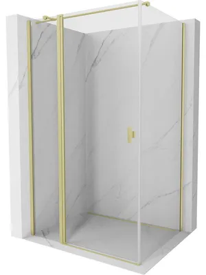 Obrázek produktu pro Mexen Mist T sprchový kout s otočnými dveřmi 100 x 95 cm, transparentní, zlatý kartáčovaný - 8A4T-100-095-55-00