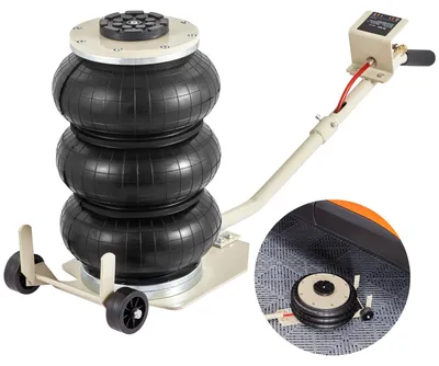 Produktbild von Pneumatischer Wagenheber Air Jack 3 t, Weiß Dreifachbeutel-Luftheber 140-450 mm Hubhöhe Airbag Luftwagenheber mit langem Griff, 5 Minuten Hub Luftheber Wagenheber für SUV, Lkw, Pkw usw.