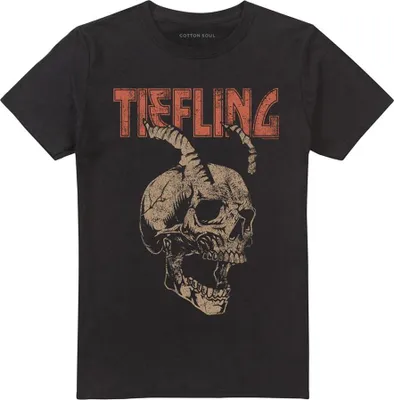 Obrázek produktu pro Dungeons & Dragons – tričko „Tiefling“ pro muže/ženy Uni TV30636 (L) (černé)