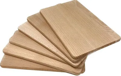 Zdjęcie produktu dla Deska z drewna bukowego, deska śniadaniowa, 22 x 14 x 1 cm, zestaw 6 sztuk