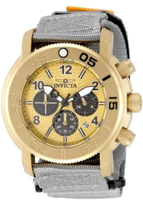 Obrázok produktu pre Invicta Coalition Forces 50099 Pánske hodinky - Quartz strojček - Nerezová oceľ so zlatým ciferníkom - 50 mm