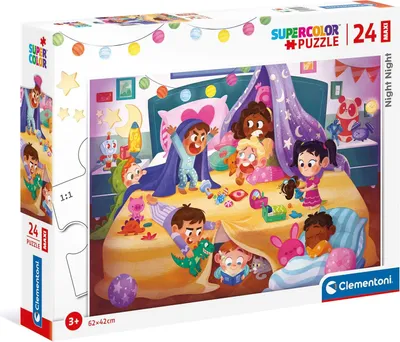 Immagine prodotto di Clementoni puzzle 24 pezzi maxi SuperKolor NightyNigh 24213 - Puzzle per bambini