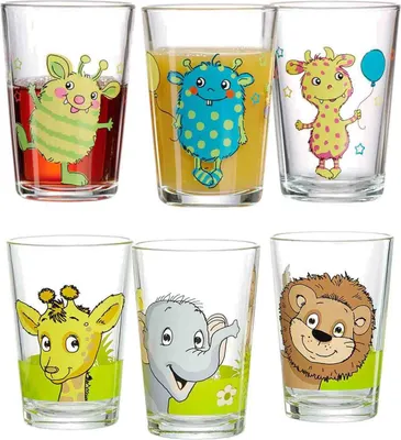 Produktbild von Ritzenhoff & Breker Kinderbecher 6er Set Monsterchen & Dschungeltiere