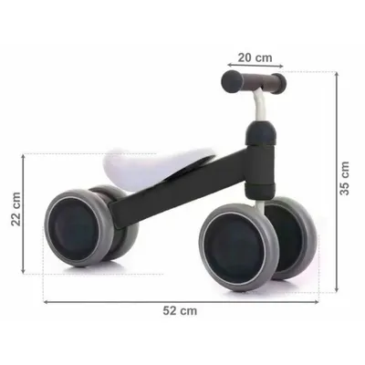 Produktbild von Mini veslař Praxis Schwarz Ecotoys Langlaufrad