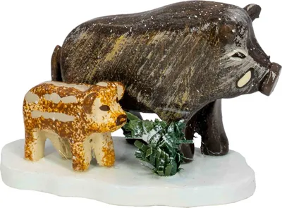 Produktbild von Winterkinder 4er Set Wildschweine (3cm) von Hubrig Volkskunst