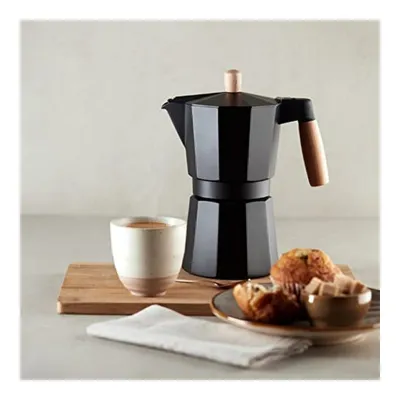 Produktbild von Italienische Kaffeemaschine 6 Tassen Holz Aluminium