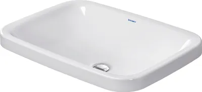 Produktbild von Duravit Einbauwaschtisch DURASTYLE ohne Überlauf, Hahnlochbank, 600 x 430 mm, ohne Hahnloch weiß