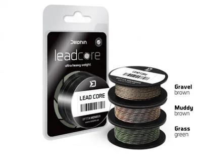 Productafbeelding van Delphin LEADCORE bruin, grindkleur, 45 lbs, 5 meter