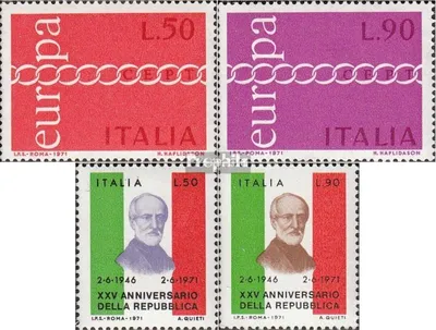Produktbild von Briefmarken Italien 1971 Mi 1335-1336,1337-1338 (kompl.Ausg.) postfrisch Europa