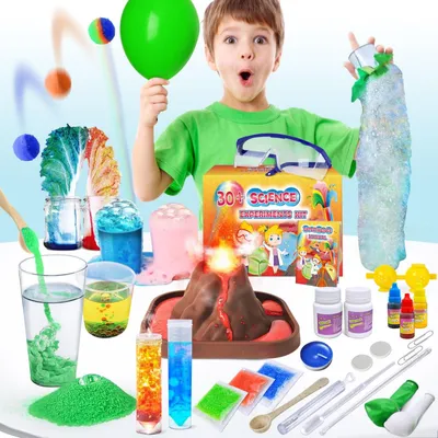 Produktbild von Experimentierkasten Wissenschaftskasten Lernspielzeug - Über 30 Experimente - Vulkan und Lavalampe - Naturwissenschaften für Kinder