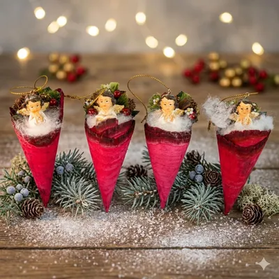 Produktbild von Bezauberndes 4er Set Weihnachtsaufhänger