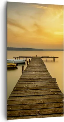 Produktbild von Bild auf Leinwand - Leinwandbild - See Brücke - 65x120cm - Wand Bild - Wanddeko - Wandbilder - Leinwanddruck - Bilder - Kunstdruck - Wanddekoration - Leinwand bilder - Wandkunst - PA65x120-3673