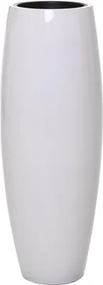 Immagine prodotto di Vaso da terra MAGNUM in fibra di vetro, bianco lucido, 30x80 cm