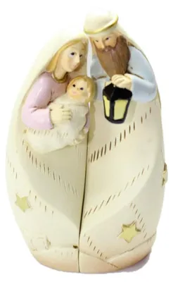 Krippenfigur 2-teilig, Geburt, 10 cm, Harz, mehrfarbig