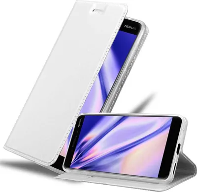 Image de Cadorabo Housse pour Nokia 6.1 Housse de protection en argent Cover Etui Book Case Booklet