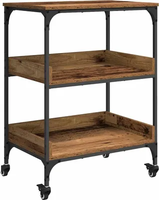 Immagine prodotto di vidaXL Carrello da cucina in legno recuperato 60 x 41 x 80,5 cm Materiale a base di legno
