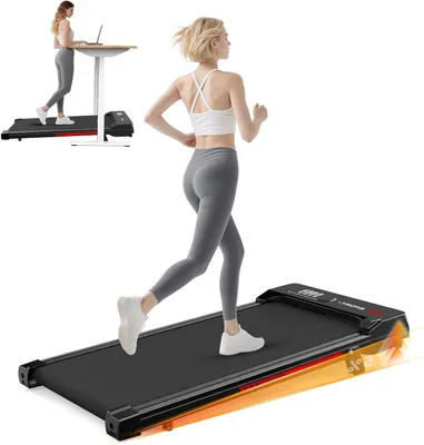 Obrázek produktu pro Běžecký pás pro domácí použití - Elektrický běžecký pás - Udržujte aktivní - Design 3 v 1 - Maximální nosnost 130 kg - Černá barva