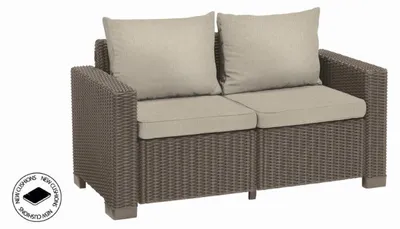 Produktbild von Gartenmöbel Keter California zweisitziges Sofa Cappuccino
