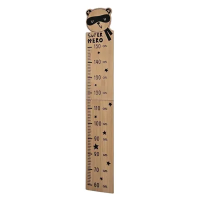 Produktbild von Messlatte Kinder Holz 60-150 cm Größenmesser Jungen und Mädchen Pandabär