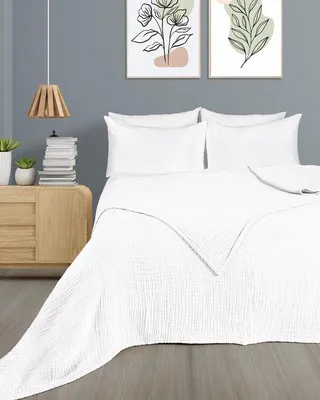 Immagine prodotto di Coperta da letto Unyqoos® in mussola, a 4 strati, extra morbida, realizzata in 100% cotone – traspirante e termoregolatrice, certificata Öko-Tex Standard 100, adatta a tutte le stagioni, disponibile in diverse dimensioni