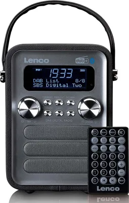 Produktbild von Lenco PDR-051BKSI  - Tragbares DAB+ FM-Radio mit Bluetooth® und AUX-Eingang, aufladbarer Batterie - Schwarz