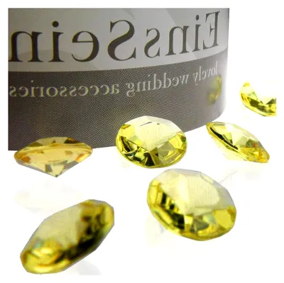 Produktbild von 100x Glitzernde Diamantkristalle Acryl 12mm Gold Dekosteine für Hochzeiten und Tischdekoration
