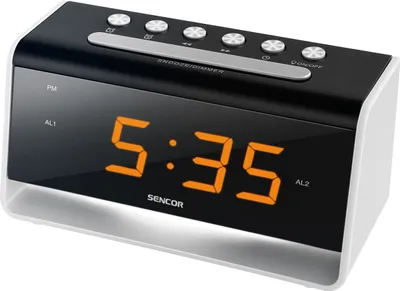 Produktbild von SENCOR SDC 4400W - Budík s LED nočným svetlom, USB nabíjačka 5V, LED displej, duálny alarm, opakované budenie