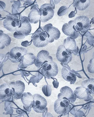 Produktbild von Komar Fototapete Blumen Blau - 611185 - 200 x 250 cm