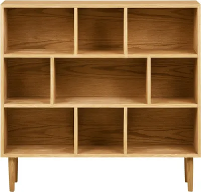 Produktbild von Mehrzweckregal >Oshawa< in Eiche, MDF, furniert - 112x104,5x30cm (BxHxT)