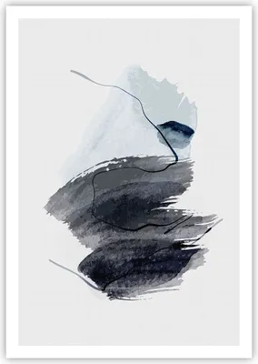 Produktbild von Poster - Poster ohne Rahmen - Blau Grau Aquarell - 70x100 cm - Wand Bild - Wanddeko - Wandbilder - Kunstposter - Wandposter - Bilder - Kunstdruck - Wanddekoration - Wandbild - P2XPA70x100-4975