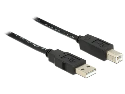 Produktbild von DeLOCK 20m, USB2.0-A - USB2.0-B, 20 m, USB A, USB B, USB 2.0, Männlich/Männlich, Schwarz