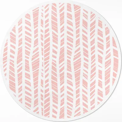 Produktbild von Indisches Pastell Boho-Muster – Vinyl Fußmatte – Ø 120cm – Rutschfest – Pflegeleicht & Langlebig