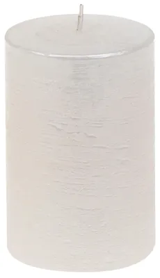 Produktbild von Stumpenkerze "Rustic-Glanz" Weiß 100/68 mm