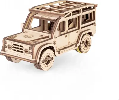 Image de puzzle 3D, Mini SUV, EWA, bois, 82 pices