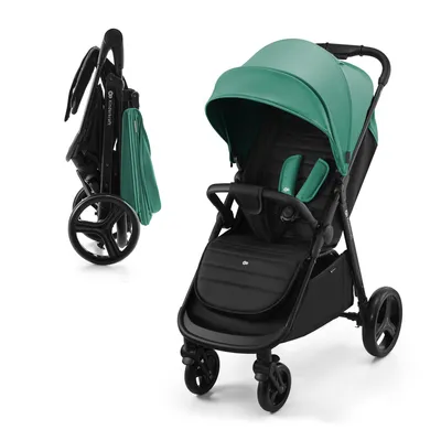 Immagine prodotto di Kinderkraft RINE Passeggino compatto leggero fino a 22 kg con ruote ammortizzate Verde