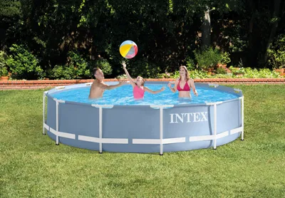 Produktbild von Intex Pool Ø 366 x 76 cm, Prismenrahmen, incl. Filterpumpe
