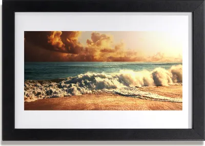 Produktbild von Bild 30x20 MDF-Rahmen Wandkunst Ocean Beach Waves Landschaft