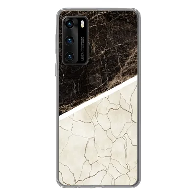 Produktbild von MuchoWow® Handyhülle Schutzhülle Hülle für Huawei P40 Marmor - Struktur - Abstrakt Silikon Softcase Handy Hülle - Handytasche
