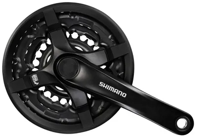 Produktbild von Shimano Tourney FC-TY501 Kurbel 3-fach 28-38-48 34-34-42 Zähne 170 mm 175 mm Kurbelgarnitur Fahrradkurbel Kettenradgarnitur MTB Mountainbike Trekking