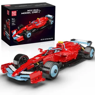 Imagen del producto de Solidchoice: Set de construcción de coche de carreras con más de 1401 piezas y escala 1:8