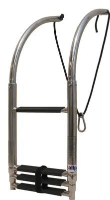 Image de Échelle de bain télescopique pour bateaux pneumatiques Acier inoxydable 4 marches / Allpa