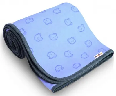 Immagine prodotto di Coperta in cotone per tutto l'anno Orsetto 100 x 120 cm, blu, Baby Nellys