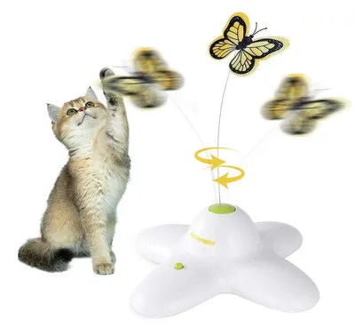 Produktbild von AFP Interaktives Katzenspielzeug „Schmetterling“, 1 Stück (1er Pack)