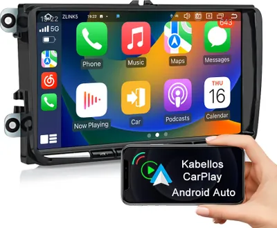 Produktbild von 9'' autorádio Android12 Navi pre Golf 5 6 Passat Touran Škoda Tiguan Jetta Fabia Superb Rapid BT WIFI 2+32G Wireless Carplay 4G SIM