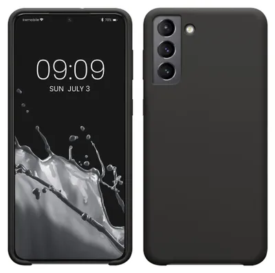 Produktbild von kwmobile Handyhülle für Samsung Galaxy S21 Plus Hülle - Case Silikon - Kabelloses Laden - Schutzhülle Cover in Dunkelgrau