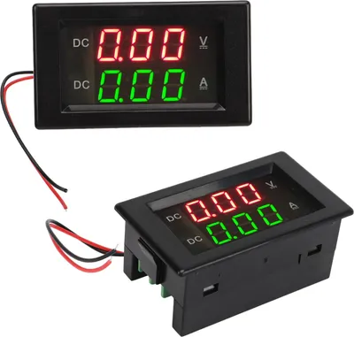 Obrázek produktu pro YB4835VA DC 0 až 300 V 50 A proudový voltmetr s dvojitým displejem, vodotěsný, odolný proti rušení LED ampérmetr