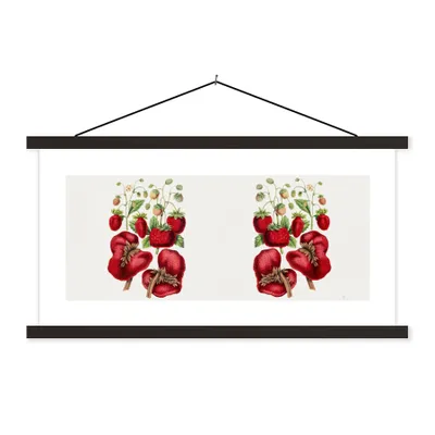 Produktbild von MuchoWow® Textilposter Obst - Lebensmittel - Pflanze 90x45 cm mit schwarzem Rahmen - Klemmleisten