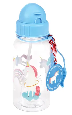 Obrázek produktu pro Láhev na pití s brčkem pro děti 500 ml Magic Unicorn Rex London