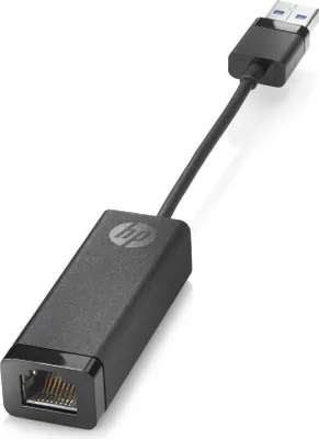 Produktbild von HP USB-3.0-zu-Gigabit-LAN-Adapter, RJ-45, USB 2.0 Type-A, Schwarz
